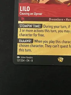 Lilo Causing an Uproar Reign of Jafar 137/204 Regular Legendary Card - Image 2