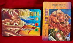 SABRETOOTH 1995 Fleer Marvel OverPower TCG CCG 19 Card Lot Near MINT Condition! - Image 1