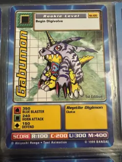 Gabumon St-05 1st Edition Digimon Card Game 1999 Bandai NM - Image 1