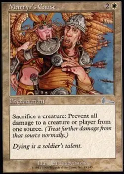 1 x Martyr's Cause - Foil - Urza's Legacy - Light Play - MTG - Image 1
