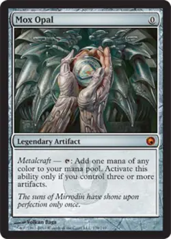 1 x Mox Opal - Foil - Scars of Mirrodin - Moderate Play - MTG - Image 1
