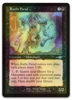 Rathi Fiend #68 (Foil) (LP) Nemesis NMS Magic MTG - Image 1