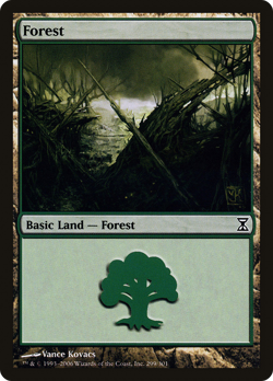 Forest (299) #299 (Foil) (MP) Time Spiral TSP Magic MTG - Image 1