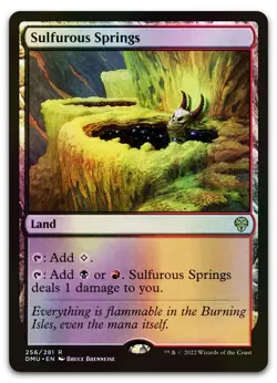 Sulfurous Springs #256 (Foil) (NM) Dominaria United DMU Magic MTG - Image 1