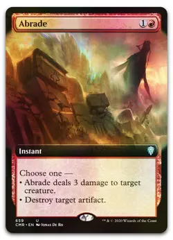 Abrade (Extended Art) #659 (Foil) (LP) Commander Legends CMR Magic MTG - Image 1