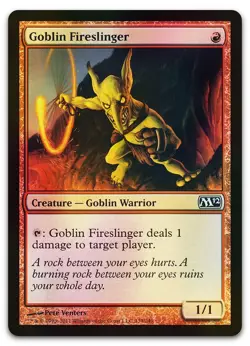 Goblin Fireslinger #139 (Foil) (LP) Magic 2012 (M12) M12 Magic MTG - Image 1