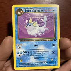 Vintage 1999 Dark Vaporeon Pokemon Team Rocket Non-Holo WOTC 45/82 c508 - Image 1