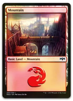 Mountain #263 (Foil) (NM) Ravnica Allegiance RNA Magic MTG - Image 1