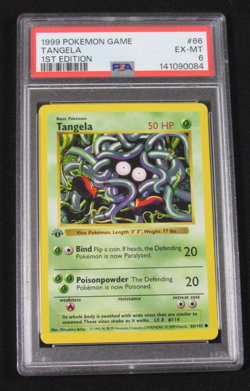 1999 Pokemon Game TANGELA 1ST EDITION 66/102 PSA 6 EX-MT - Image 1