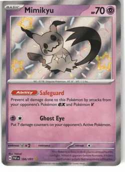 Mimikyu 160/091 Shiny Rare Paldean Fates Pokemon Near Mint - Image 1