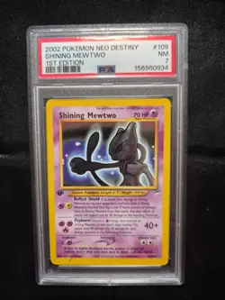 Pokemon 1st edition Shining Mewtwo 109/105 Neo Destiny Holo PSA 7 - Image 1