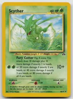 Scyther 46/75 Uncommon Neo Discovery Pokemon Unlimited Lightly Played - Image 1