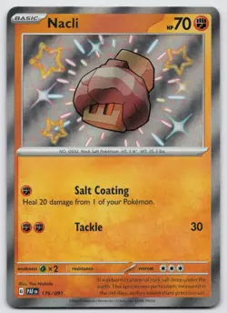 Nacli 176/091 Shiny Rare Paldean Fates Pokemon Near Mint - Image 1