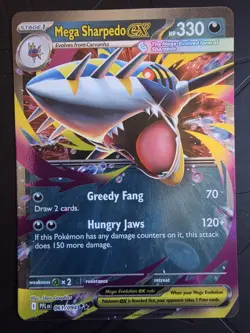 Mega Sharpedo ex 061/94 Pokemon TCG Phantasmal Flames - Image 1