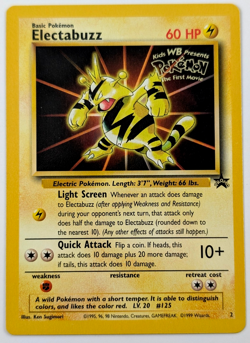 Electabuzz Black Star Stamped Pokemon Movie Promo #2 WOTC 1999 LP NP - Image 1