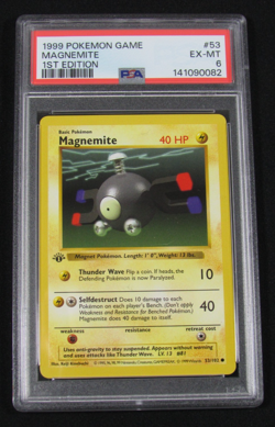 1999 Pokemon Game MAGNEMITE 1ST EDITION 53/102 PSA 6 EX-MT - Image 1