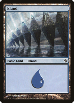 Island (233) #233 (Foil) (MP) Rise of the Eldrazi ROE Magic MTG - Image 1