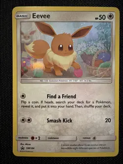 Eevee - (Cosmos Holo) Holo SM184 Sun & Moon Promo Pokemon Card NM - Image 1