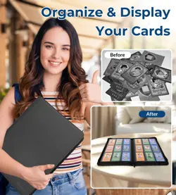 Card Binder 9 Pocket, 540 Card Album Holder, Side Loading, Black - Protects TCG - Image 5