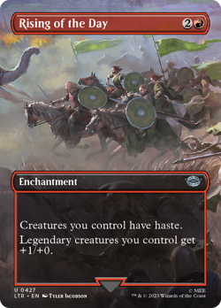 Rising of the Day (Borderless) #427 (Foil) (MP) Lord of the Rings LTR Magic MTG - Image 1