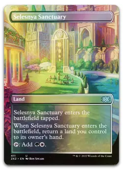 Selesnya Sanctuary (Borderless) #411 (Foil) NM Double Masters 2022 2X2 Magic MTG - Image 1