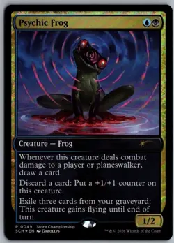 MTG SECRETS OF STRIXHAVEN - PSYCHIC FROG FOIL - STORE CHAMPIONSHIP PROMO - Image 1
