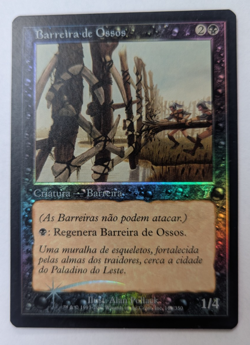 Magic Mtg FBB Portuguese FOIL Core Set 7th Edition Wall of Bone near mint - Image 1