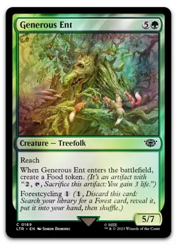 Generous Ent #169 (Foil) (LP) Lord of the Rings LTR Magic MTG - Image 1
