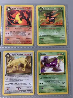 Pokemon TCG 1st Edition Team Rocket Set 9 Card Binder Page Lot WOTC VTG 2000 - Image 3