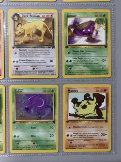 Pokemon TCG 1st Edition Team Rocket Set 9 Card Binder Page Lot WOTC VTG 2000 - Image 4