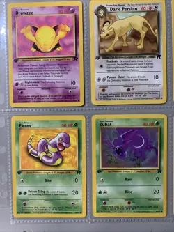 Pokemon TCG 1st Edition Team Rocket Set 9 Card Binder Page Lot WOTC VTG 2000 - Image 5