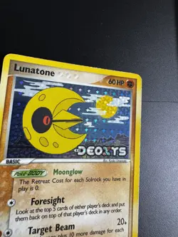 Lunatone 36/107 Uncommon Ex Deoxys Pokemon Reverse Stamped Holo 2005 LP/MP - Image 2