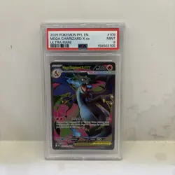 2025 Pokemon Phantasmal Flames Mega Charizard X ex Ultra Rare #109/094 PSA 9 - Image 1