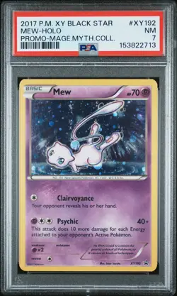 2017 POKEMON XY BLACK STAR PROMO MAGEARNA MYTHICAL COLLECTION MEW-HOLO PSA 7 - Image 1