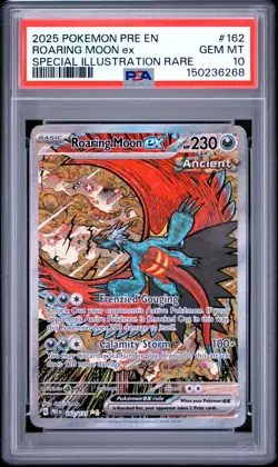 2025 POKEMON PRE EN-PRISMATIC EVOLUTIONS #162 ROARING MOON EX PSA 10 - Image 1