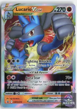 Lucario VSTAR SWSH214 Holo Promo Sword & Shield Promo Pokemon Near Mint - Image 1