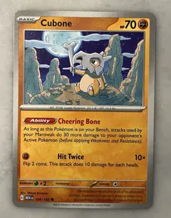 Cubone | 104/165 | Scarlet & Violet 151 | Common Regular | NM/M | Pokemon 2023 - Image 1