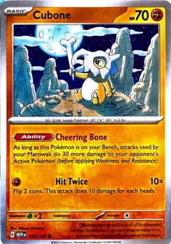 Cubone | 104/165 | Scarlet & Violet 151 | Common Regular | NM/M | Pokemon 2023 - Image 3