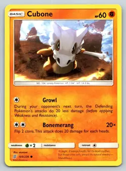 CUBONE 105/236 C UNIFIED MINDS POKEMON MP OTUMAMI - Image 1