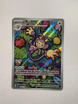 Pokemon Ambipom 107/094 Me02: Phantasmal Flames Illustration Rare Holo NM - Image 1