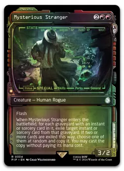 Mysterious Stranger (Showcase) #334 (Foil) (NM) Fallout PIP Magic MTG - Image 1