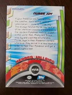 LP! 2000 Topps Pokemon Series 3 HV16 Nurse Joy Blue Logo TV Animation Edition - Image 2