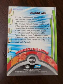 MP! 2000 Topps Pokemon Series 3 HV16 Nurse Joy Blue Logo TV Animation Edition - Image 2