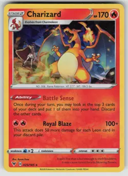 CHARIZARD (CRACKED ICE HOLO) 25/185 HOLO DECK EXCLUSIVES POKEMON HOLO NM/M - Image 1