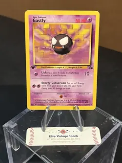 1999 Pokemon Gastly 33/62 Fossil 1st First Edition - Image 1