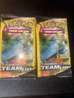 Pokemon TCG Sun & Moon Team Up 3 Pack Booster Venusaur & Celibi Sealed - Image 1