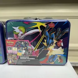 Lot 2 Pokemon Lucario Gardivoir Collector Chest Lunch Box Tin New Factory Sealed - Image 2