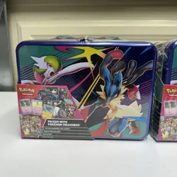 Lot 2 Pokemon Lucario Gardivoir Collector Chest Lunch Box Tin New Factory Sealed - Image 3