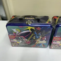 Lot 2 Pokemon Lucario Gardivoir Collector Chest Lunch Box Tin New Factory Sealed - Image 4