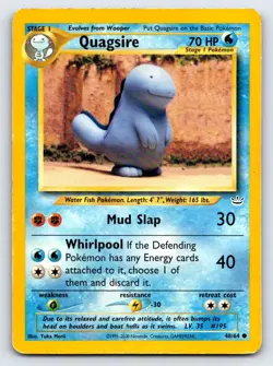 Quagsire 48/64 Common Neo Revelation Pokemon Moderately Played - Image 1